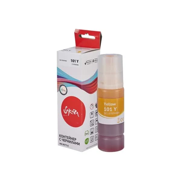 Чернила 101 для Epson L4150, L4160, L4260, L6290, L6170, L4167 C13T03V44A Sakura желтые