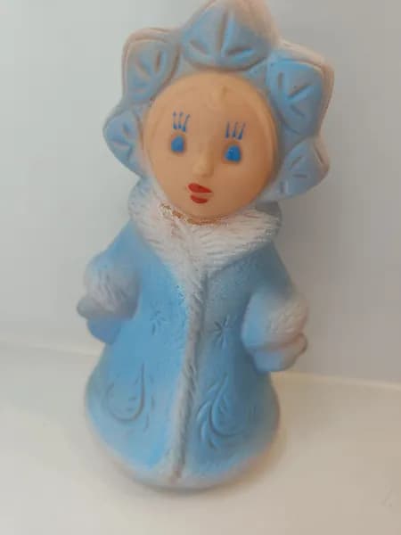 Винтажная Детская, резиновая игрушка, пищалка. Снегурочка. СССР
