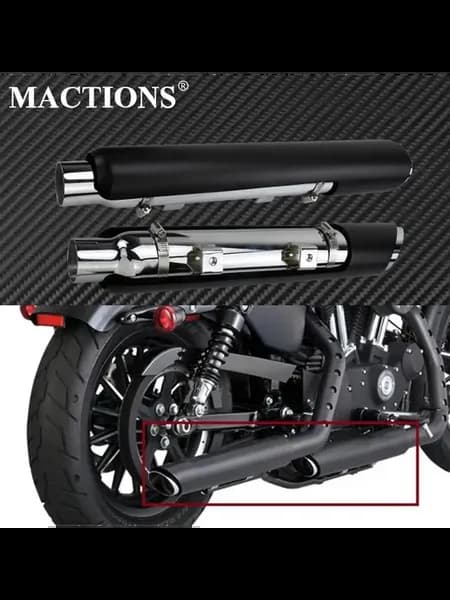 Глушители для мотоциклов Shortshots, черные, для Harley Spor