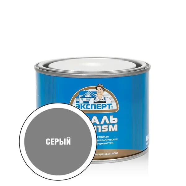 Эмаль ПФ-115 (ГОСТ 6465-76) ЭКСПЕРТ, цвет серый 0,4 кг