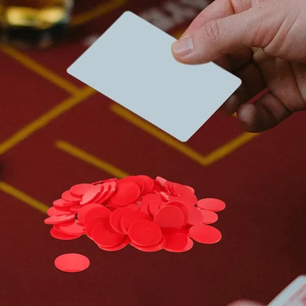 Красные пластиковые фишки для настольных игр и счета, набор из 100 штук