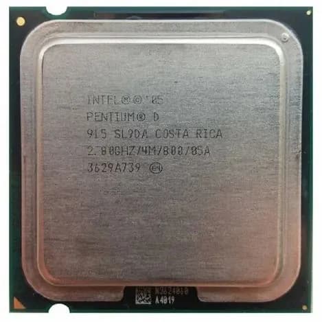 Процессор Intel Pentium D 915 (HH80553PG0724MN) OEM - LGA 775, 2 x 2,8 ГГц, L2 - 2048 КБ, DDR3, TDP 95 Вт