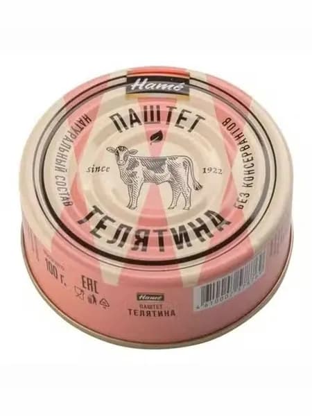 Паштет из телятины Хаме 100 г