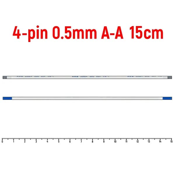 FFC Шлейф 4-pin Шаг 0.5mm Длина 15cm Прямой A-A