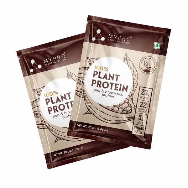 Mypro Sport Nutrition Порошок белка из растений с изолятом гороха и коричневым рисом, 23г на для спортсменов веганов, 1000 г