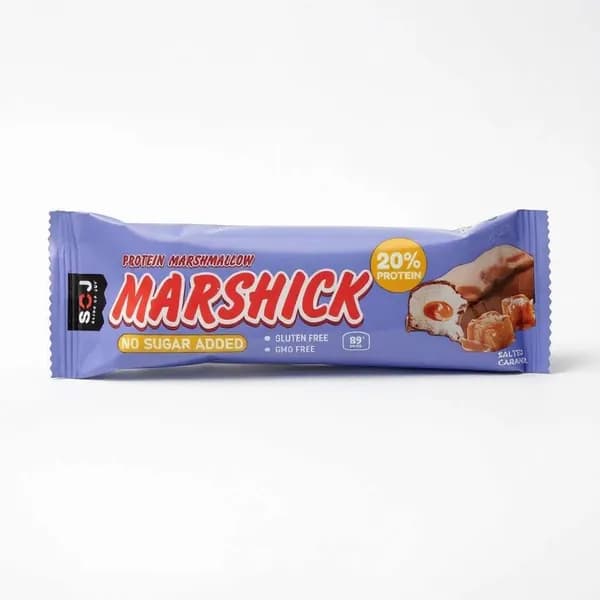 SOJ - Slice of Joy Батончик MARSHMALLOW протеиновый, соленая карамель в молочном шоколаде, без сахара, 30 г