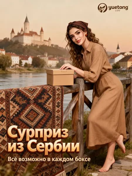 Сюрприз-бокс с балканской народной культурой Сербии, набор декоративных мелочей для стола в восточноевропейском стиле