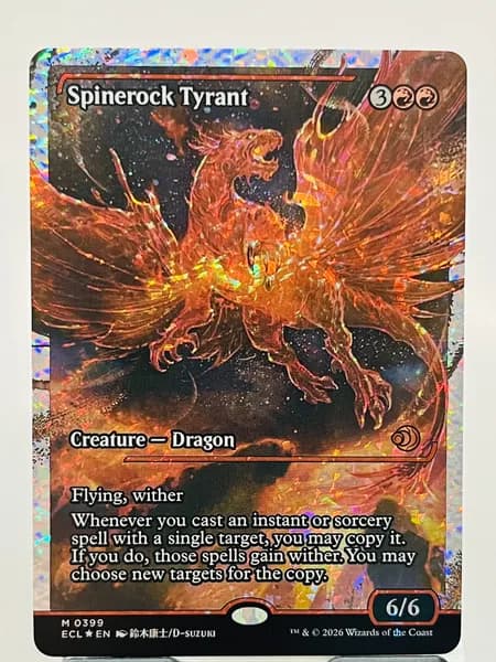 Магия сбора прокси-карт Высококачественные нефольговые Spinerock Tyrant #399 foil