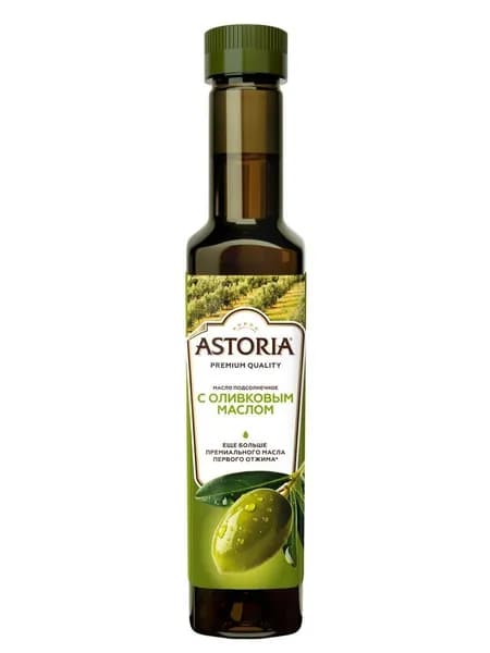 Astoria Масло подсолнечное с оливковым маслом, 250мл