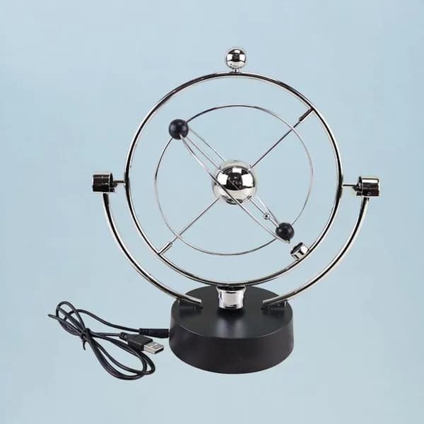 Электронный настольный глобус-подвеска чёрного цвета для декора офиса и дома