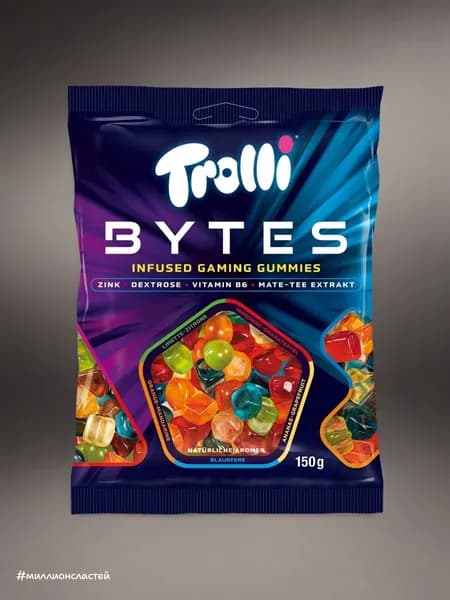 Мармелад Жевательный TROLLI Bytes Тролли Байты, 150 гр. (Германия)