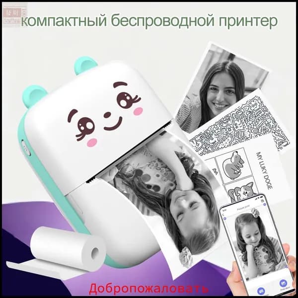 Мини-принтер термо, Монохромный