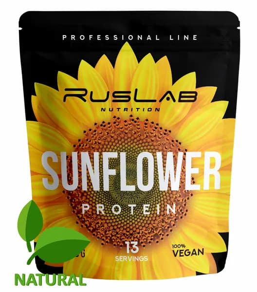SUNFLOWER PROTEIN-протеин подсолнечный,растительный протеин,веганский протеин,БЕЗ ГМО (416 гр),вкус натуральный