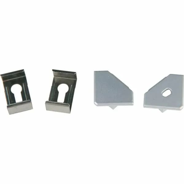 Набор заглушек и скоб для профиля Uniel UFE-N04 SILVER A POLYBAG Скобы 4шт заглушки 4 шт