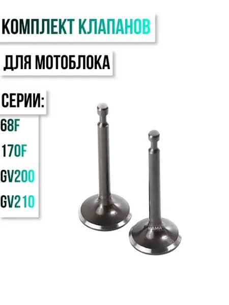 Комплект клапанов для мотоблока 168F 170F, 2 шт