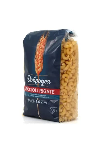 Добродея Макаронные изделия Завитоны Riccioli Rigate, 900 гр