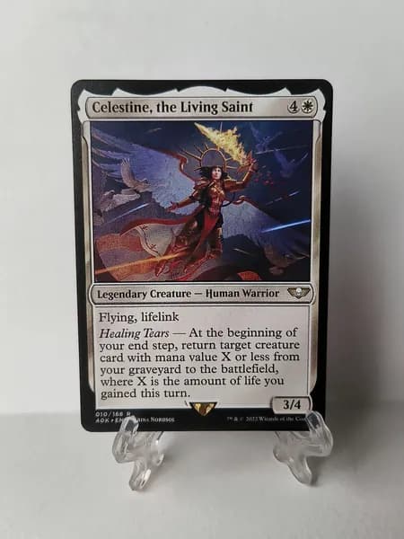 Портативные карты MTG Настройка и прокси Высокое качество без фольги Селестина, Живая Святая 10
