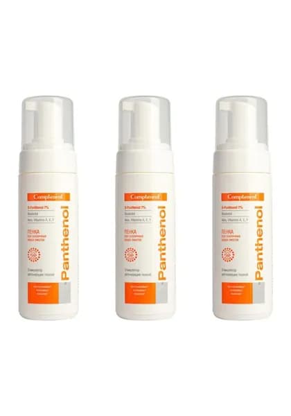 Compliment Пенка при различных видах ожогов Panthenol, 160 мл, 3 уп