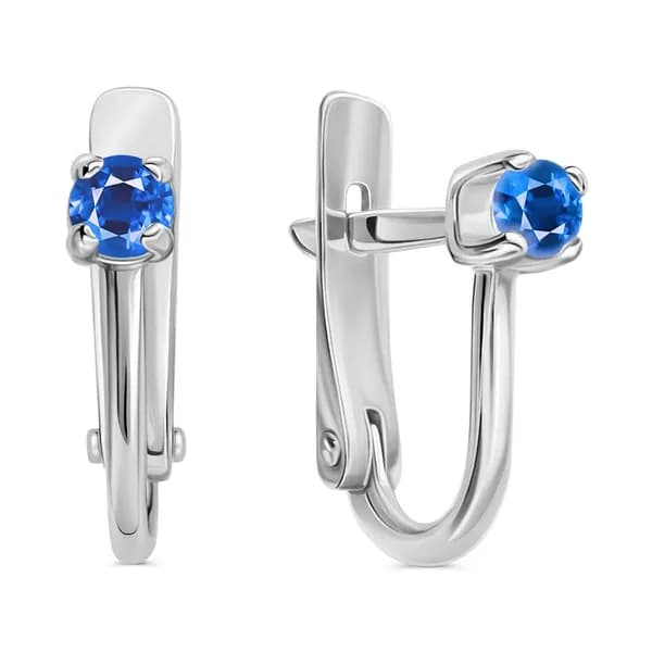Серьги детские с фианитами серебро 925 пробы 585GOLD