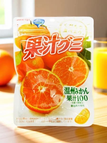 Мармелад Японский жевательный с Мандарином, Meiji, 54 гр