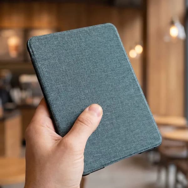 Чехол для Kindle Paperwhite 12-го поколения и Colorsoft Signature Edition, зелёный, тканевая текстура