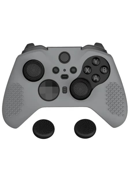 eXtremeRate силиконовый чехол для Xbox Elite Series 2, New Hope Gray защитная накладка с насадками на стики, противоскользящий чехол для комфортной игры