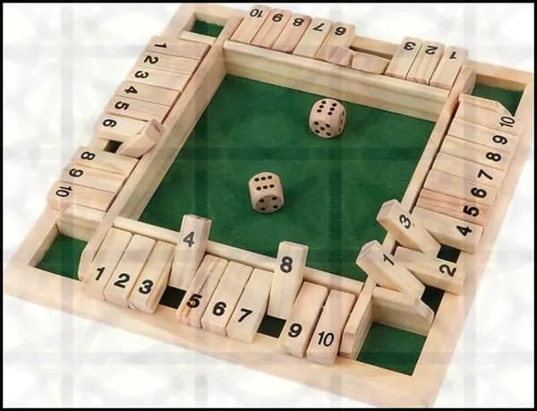 Настольная игра "Закрой коробку" (Shut The Box) для развития математики у детей 4-7 лет