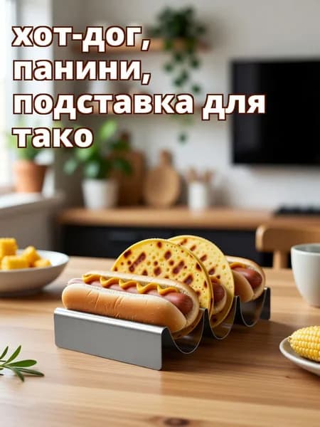 Металлическая многофункциональная подставка для тако из нержавеющей стали для кухни
