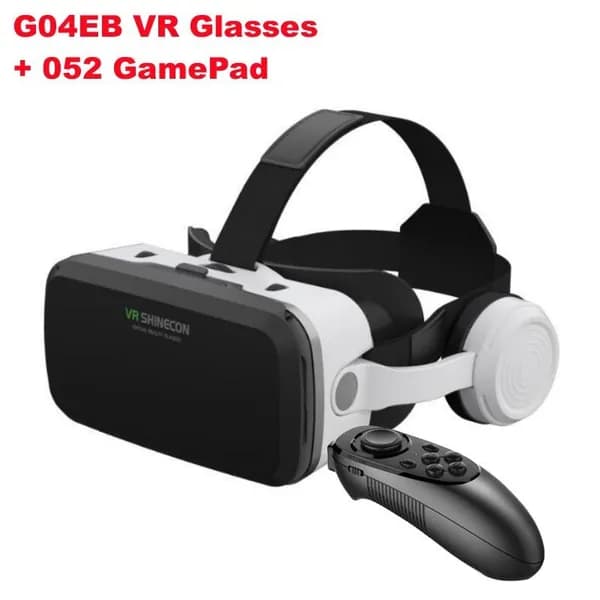 VR очки 3D, крепление на голову для смартфонов, линзы с защитой от синего света, погружение в видеоигры -- VR + геймпад 052 (Фото 1 ваш товар)