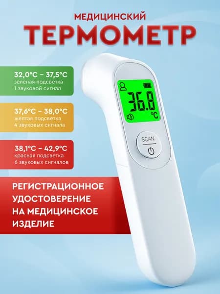 Термометр бесконтактный медицинский / градусник