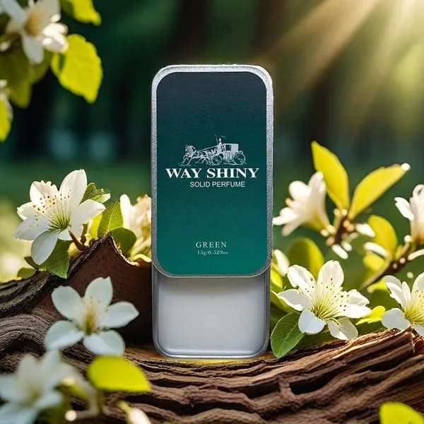 Твердый парфюм и спрей Way Shiny Green древесный аромат с нотками киви и кедра, 15 г, 15 мл