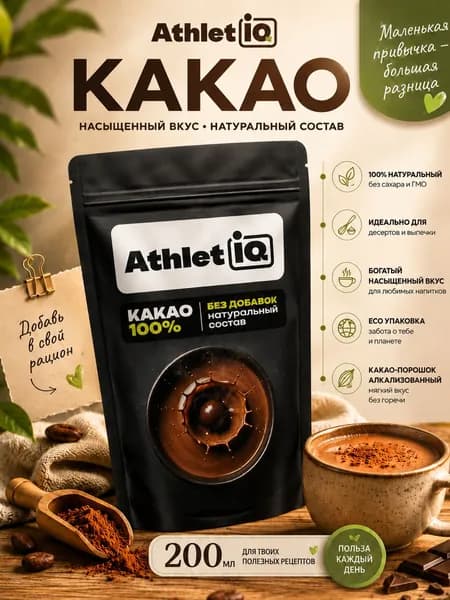 Какао, AthletIQ, 200 мл