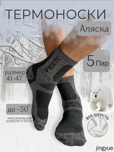 Носки мужские, 5 пар