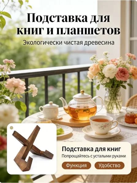 Многофункциональная подставка для книг и планшетов, защищает поверхность стола, с нескользящим основание