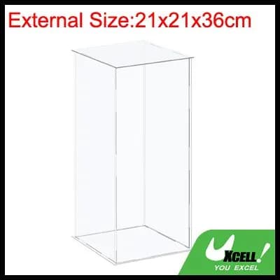 UXcell Акриловая витрина 21X21X36 см прозрачная сборная коробка для коллекций