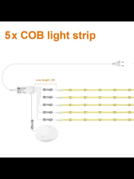 Светодиодная лента COB для шкафов, 1-6 шт. 5PCS LED Strip, 5