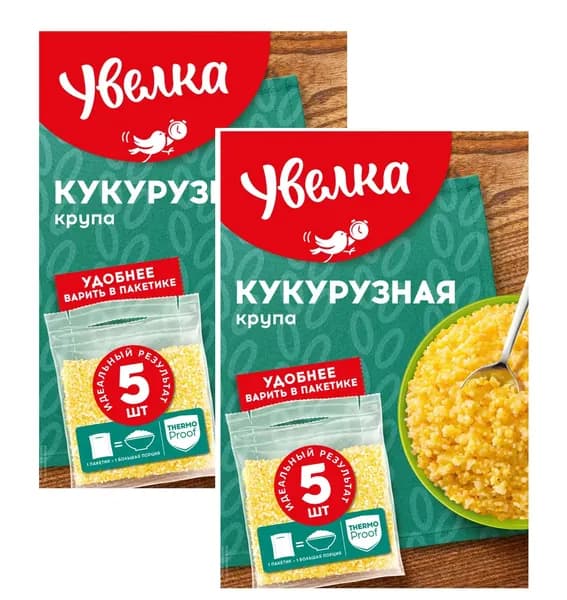 Крупа Увелка Кукурузная 5пак*80г, 2 шт