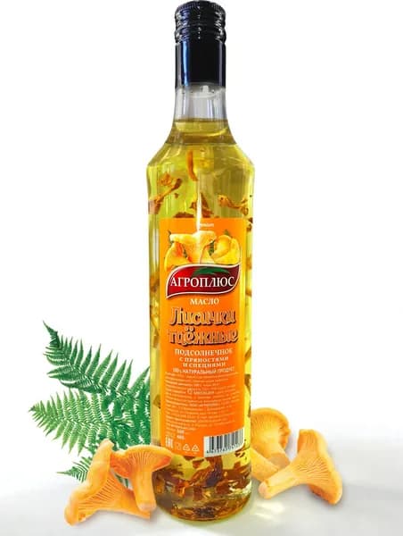 Масло Лисички таёжные подсолнечное рафинированное premium Агроплюс, 0,5 л