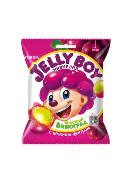 Жевательный мармелад Jelly Boy Красный виноград, 114 г