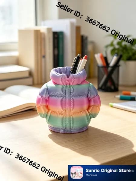 Декоративная карандашница 3D-печати из PLA для стола для подарка