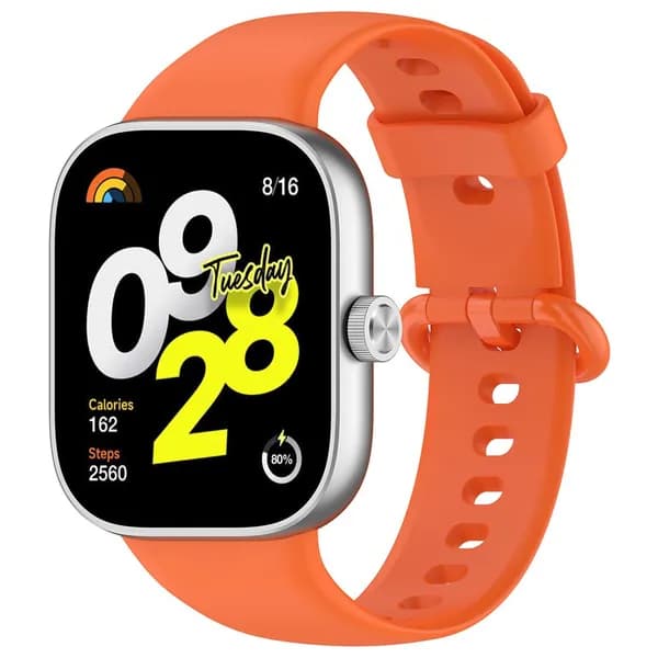 Силиконовый ремешок для Redmi Watch 4 и Xiaomi Band 8 Pro, оранжевый