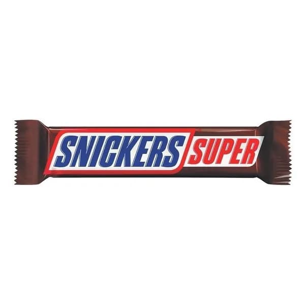 Батончик Snickers Super шоколадный с нугой-карамелью-арахисом 80 г