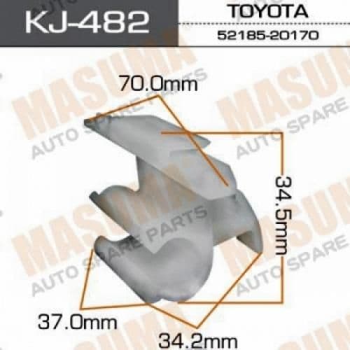 Клипса пластм. крепежная Masuma KJ-482 (1 штука)
