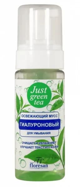 Floresan Освежающий мусс для умывания Just green tea 150 мл