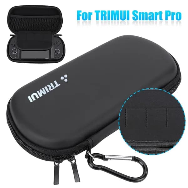 чехол-футляр с защитой от ударов, для TRIMUI Smart Pro, включает карабин, черный цвет