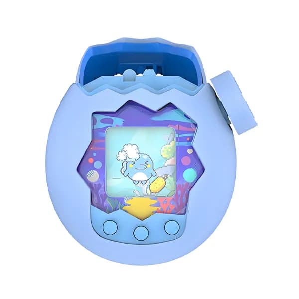 Силиконовый чехол для Tamagotchi Paradise с ремешком и защитой кнопок, синий