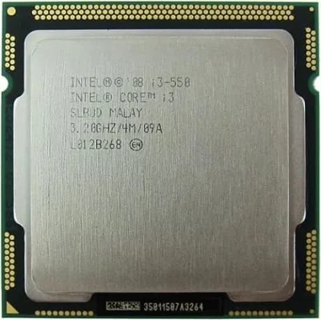 Процессор со встроенной графикой Socket LGA 1156 Intel Core i3 550 ( 2 ядра 4 потока 3200 МГц 3,2 ГГц кэш 4 Мб )