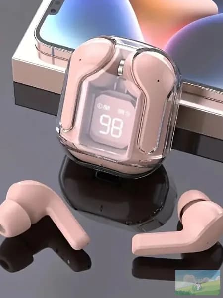 Наушники беспроводные с микрофоном Apple AirPods, Bluetooth, 3.5 мм, светло-розовый