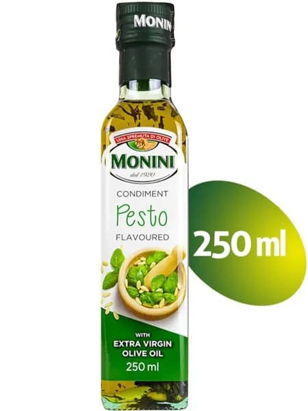 Масло оливковое Monini Extra Virgin Песто с базиликом и кедровыми орешками, 250мл
