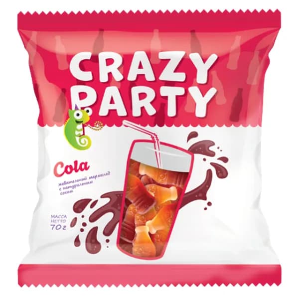 Мармелад Азовская кондитерская фабрика Crazyparty Cola 70 г